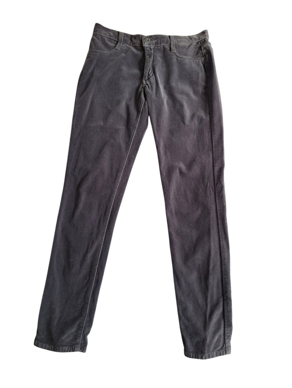 Vintage Y2K Velvet Cigarette Jeans James Jeans Pewter Gray Size 28